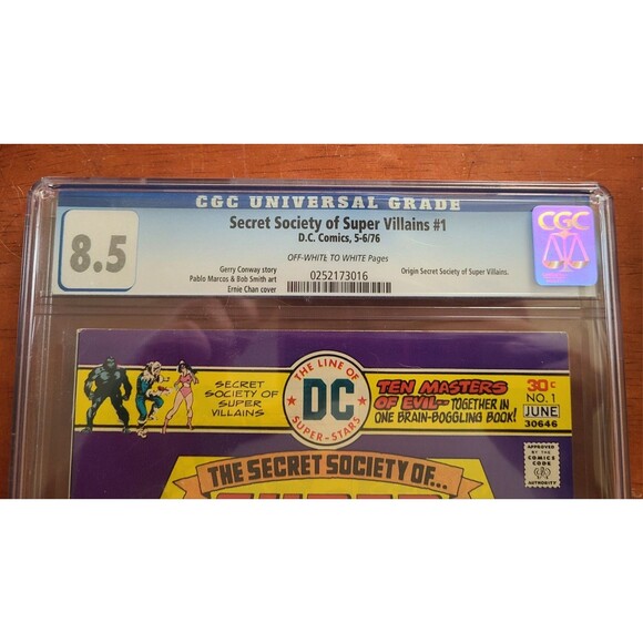 Secret Society Of Super Villains #1 DC Comics 1976 Origin CGC 8.5 - Picture 2 of 4